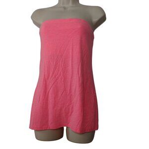 No Boundaries Bright Pink Strapless Tube Top Juniors Size L 11-13 Built-in Bra